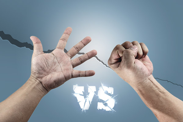 Open Hand versus Closed Fist