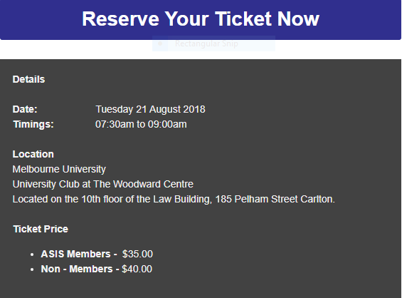 Reservation of ticket